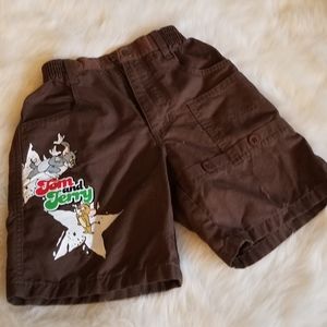 Tom & Jerry Brown Shorts Cotton 5 Pockets
